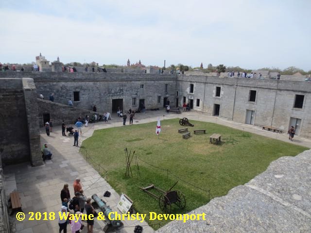 Inside courtyard of the Castillo