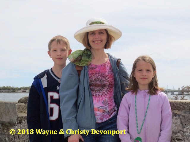 Colby, Christy, and Denali at the Castillo